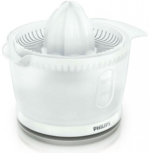 Соковитискач Philips Daily Collection цитрус-прес 25Вт, чаша-0.5л, пластик, білий