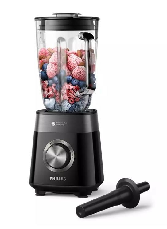 Блендер PHILIPS стаціонарний Series 5000, 1200Вт, чаша-2000мл, скло, чорний