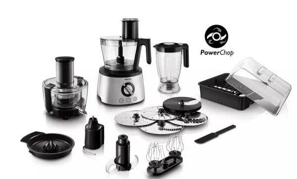 Кухонна машина Philips Avance Collection 1300Вт, чаша-пластик, корпус-метал, насадок-12, метал-чорний