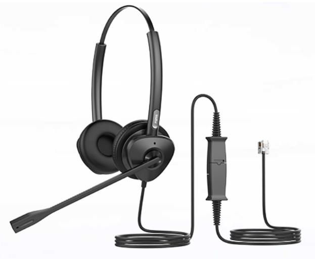 Гарнітура Dual Fanvil HT302, 1xRJ9, згинальний на 260° кронштейн стріли, технологія ENC та шумозаглушення