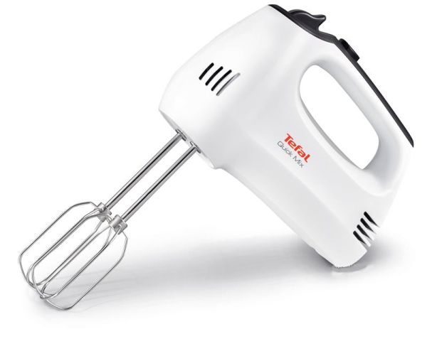 Міксер Tefal ручний Quick Mix 300Вт, насадки-4, турборежим, біло-сірий