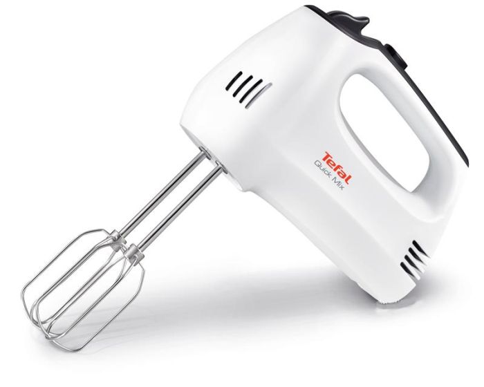 Міксер Tefal ручний Quick Mix 300Вт, насадки-4, турборежим, біло-сірий