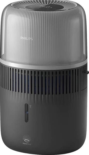 Зволожувач повітря Philips традиційне зволоження Series 4000, 44м2, 4,5л, 300мл/г, сенсорне, режим сну, нічник, чорний