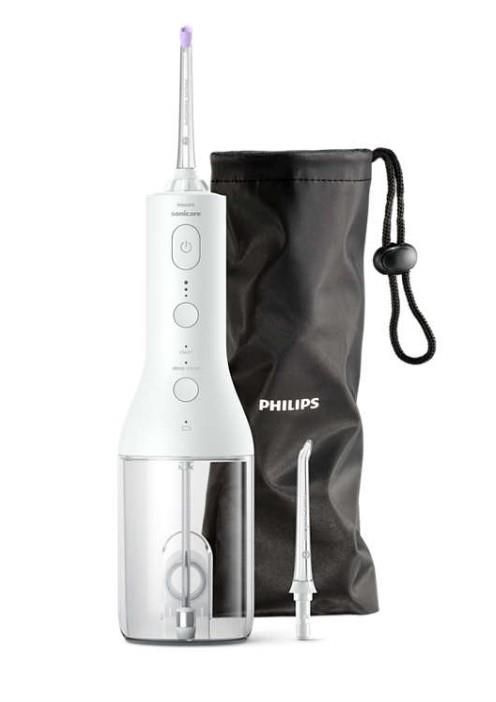 Іригатор Philips портативний Sonicare Cordless Power Flosser 3000, чаша 250 мл, чохол, 2 насадки , білий