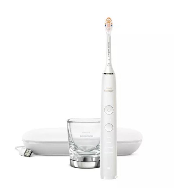 Щітка зубна електр. Philips, Sonicare DiamondClean 9000 Series, 62т. колив/хв, насадок-1, футляр, Bluetooth, білий