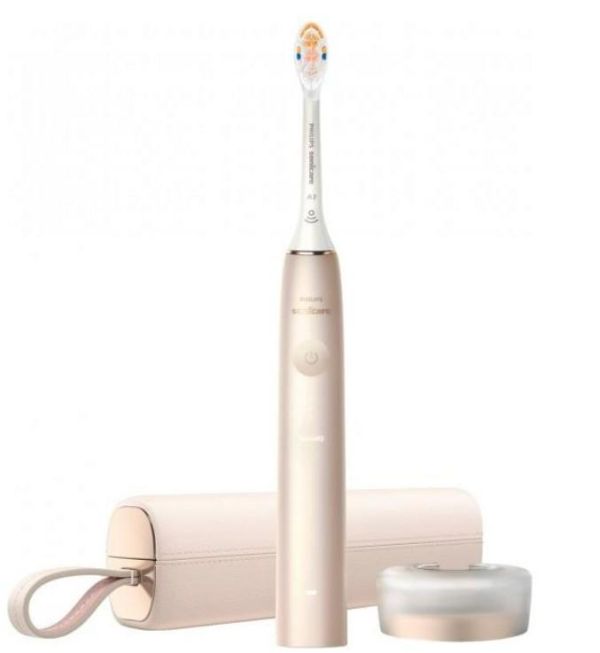 Щітка зубна електр. Philips, Sonicare DiamondClean Prestige 9900, 62т. колив/хв, насадок-1, SenseIQ, зарядний чохол, бежевий