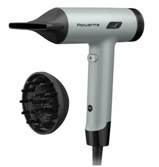 Фен Rowenta Tiny, 1600Вт, 3 режими, дифузор, іоніз-я, хол. обдув, зелено-чорний
