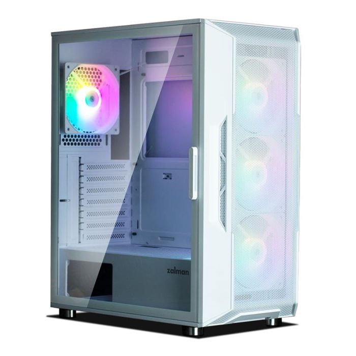 Корпус Zalman I3 Neo без БЖ, 1xUSB3.0, 2xUSB2.0, 4x120мм RGB, VGA 355мм, LCS ready, TG Side Panel, ATX, білий