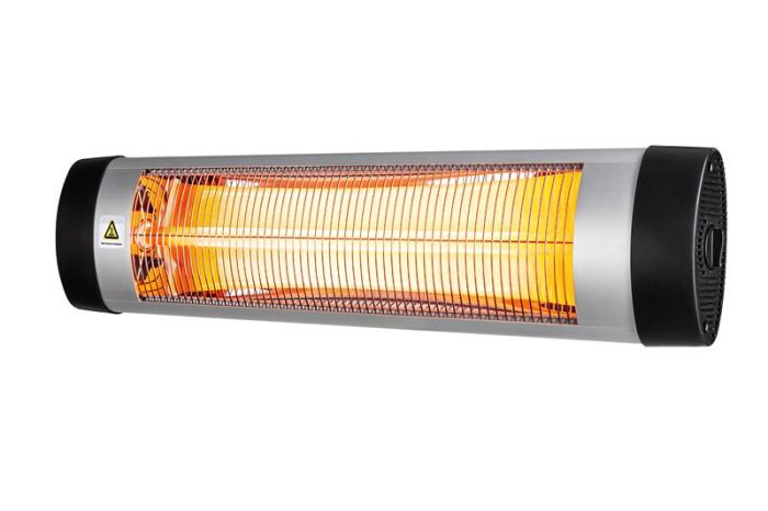 Обігрівач інфрачервоний ARDESTO IH-2500-Q1S кварцовий, 12м2, 2500Вт, мех. упр-ння, сірий/чорний