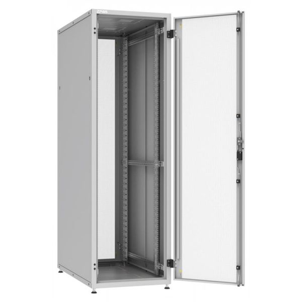 Шафа ZPAS 19", 42U, SZB IT, одностулкові передні перфоровані, задні суцільні двері, 800x800 мм, максимально 1000кг, сіра
