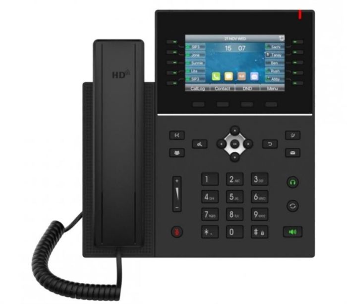 Телефон IP Fanvil J6 2xGE LAN, 1xUSB-A, SIP, 10 DSS клавіш, PoE, 4.3" кольоровий екран, підтримка модулів EM50