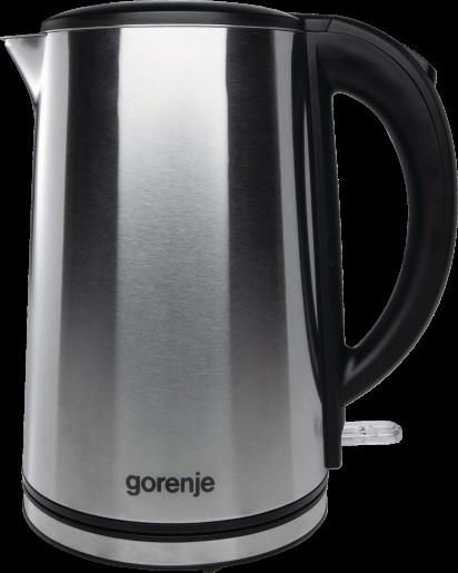 Електрочайник Gorenje, 1,5л, подвійні стінки, Strix контроль, нерж.
