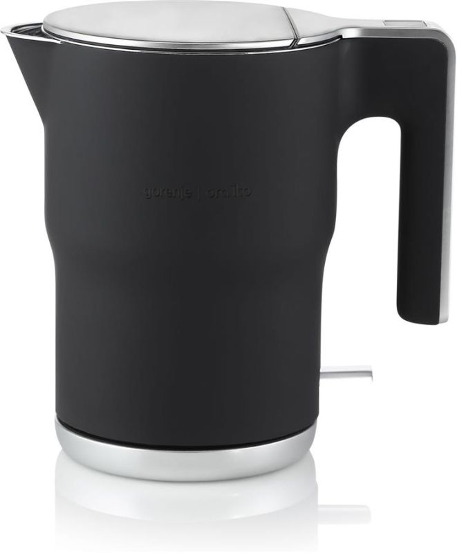 Електрочайник Gorenje 1.5л, з подвійними стінками, чорний матовий