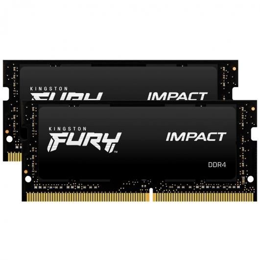 Пам'ять ноутбука Kingston DDR4 16GB KIT (8GBx2) 3200 FURY Impact