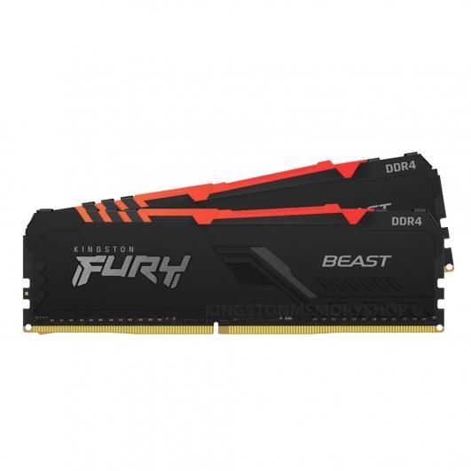 Пам'ять ПК Kingston DDR4 16GB KIT (8GBx2) 3600 FURY Beast RGB