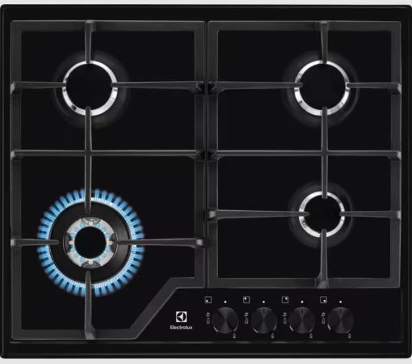 Варильна поверхня Electrolux газова, 60см, чавун, чорний