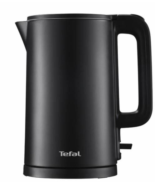 Електрочайник Tefal Thermo Protect, 1.5л, пластик, нержавіюча сталь, чорний