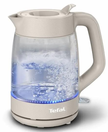 Електрочайник Tefal Morning Glass Kettle, 1.7л, скло, з підсвіткою, бежевий