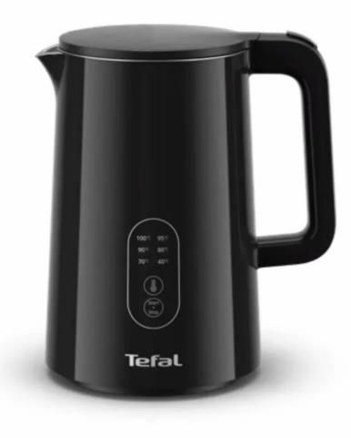 Електрочайник Tefal Thermo Protect Control 1.5л, Strix, з подвійними стінками, 6 темп.реж, чорний