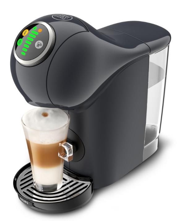 Кавоварка Krups капсульна Dolce Gusto Genio S Plus 0.8л, капсули, сенcорне керування, темно-сірий