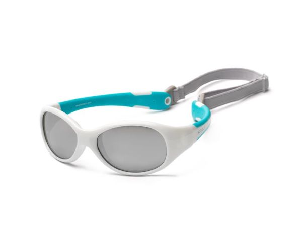 Дитячі сонцезахисні окуляри Koolsun Flex, 3-6р, біло-бірюзовий