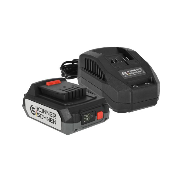 Набір акумулятора та зарядного пристрою Konner&Sohnen KS 20V2-1-KIT 20В 1х2А·год