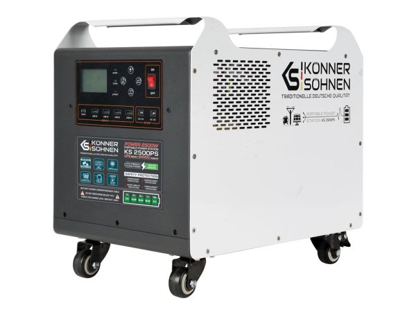 Портативна електростанція Konner&Sohnen KS 2500PS, 2500Вт, 2560 Вт/год, LifePo4, UPS, 31кг