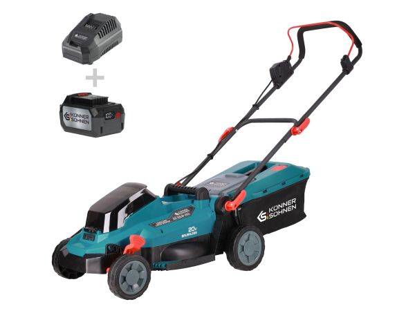 Газонокосарка акумуляторна Konner&Sohnen KS 33LM-20V 20В 33см 30л 25-75мм 14кг без АКБ та ЗП