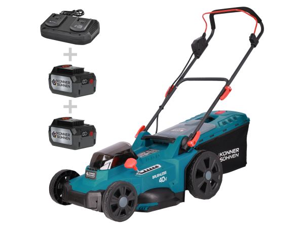 Газонокосарка акумуляторна Konner&Sohnen KS 43LM-40V 40В(20+20) 43см 50л 25-75мм 15.5кг без АКБ та ЗП