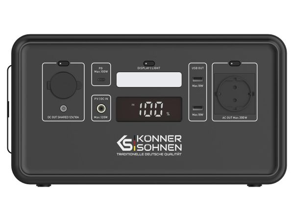 Портативна електростанція Konner&Sohnen KS 500PS, 500Вт, 448Вт·год, LifePo4, 230В, Bluetooth, 4.9кг