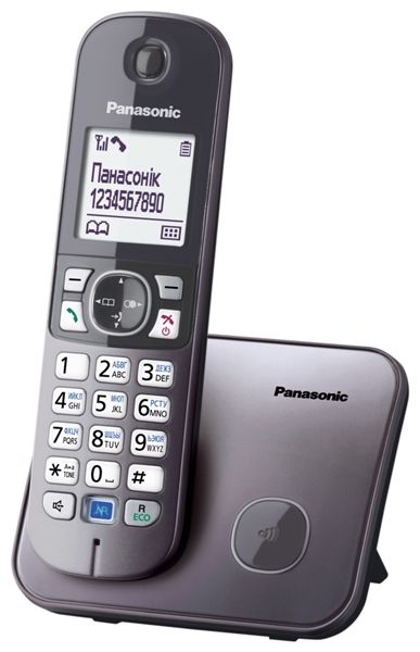 Радіотелефон DECT Panasonic KX-TG6811UAM, Metallic