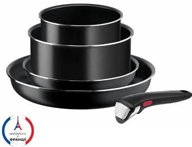 Набір посуду Tefal Ingenio Easy Cook & Clean, 5предметів, алюміній, нержавіюча сталь, бакеліт, чорний