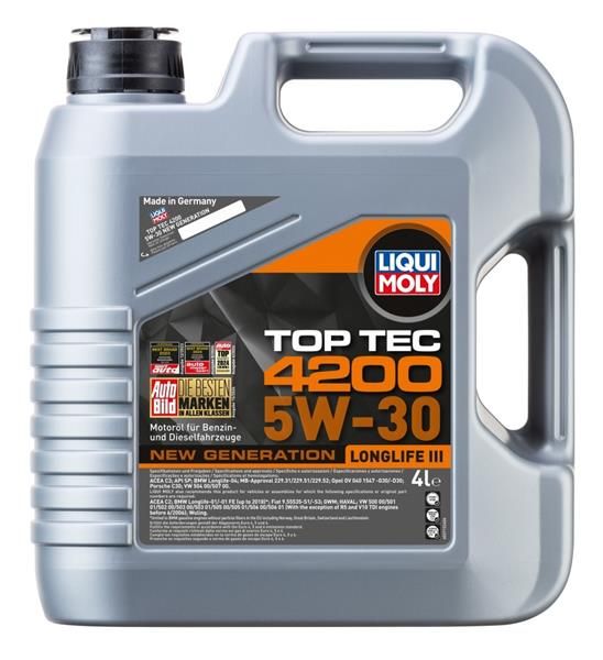 Олива моторна Liqui Moly Top Tec 4200 5W-30 4л (LIM3715)