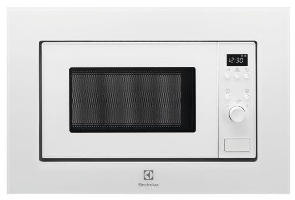 Мікрохвильова піч Electrolux вбудована, 17л, електрон. керування, 700Вт, дисплей, білий
