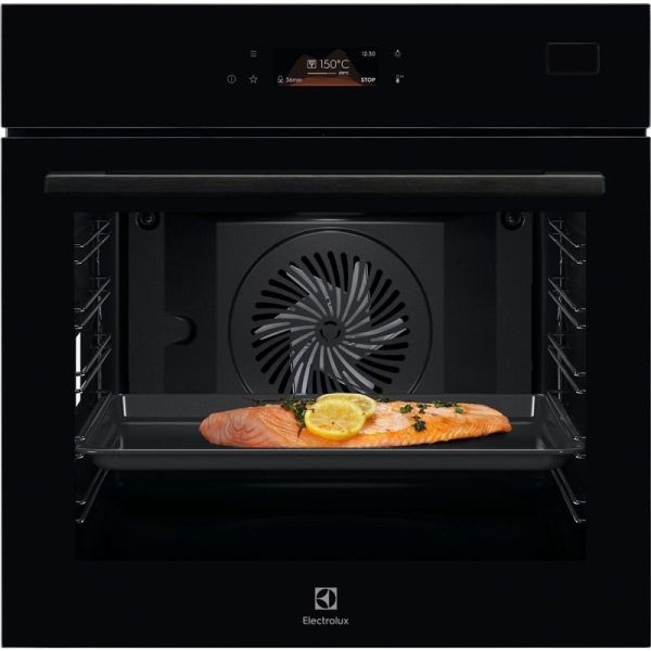 Духова шафа Electrolux електрична, 70л, А++, пара, дисплей, конвекція, ф-ція пароварки, телескопічні напрямні, чорний