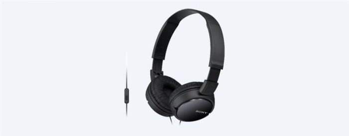 Навушники On-ear Sony MDR-ZX110AP 3.5 mini-jack, Mic, Чорний