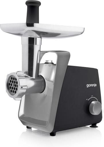 М'ясорубка Gorenje, 1600Вт, 2,2кг/хв, 2 решітки, пластик+метал, чорний
