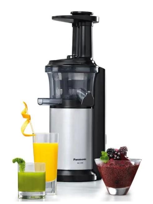 Соковитискач Panasonic Viva Collection шнековий 150Вт, чаша-0.4л, пластик/метал, чорний
