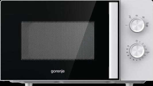 Мікрохвильова піч Gorenje, 17л, мех. керув., 700Вт, дисплей, білий