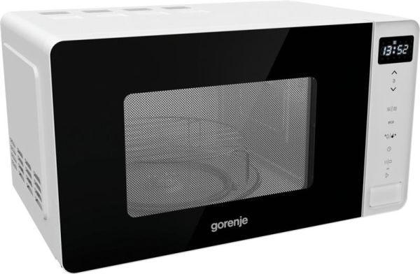 Мікрохвильова піч Gorenje, 20л, електр. управл., 800Вт, гриль, дисплей, білий