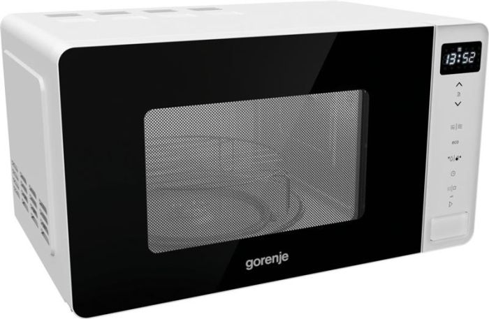 Мікрохвильова піч Gorenje, 20л, електр. управл., 800Вт, гриль, дисплей, білий