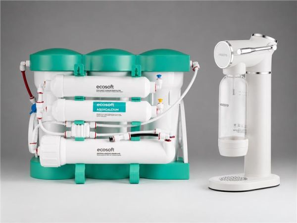 Комплект фільтру зворотного осмосу Ecosoft P’URE AQUACALCIUM Mint з сифоном для газування води ARDESTO, білий