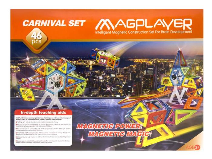 Конструктор Magplayer магнітний набір 46ел