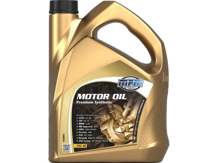 Олива моторна MPM Premium Synthetic 5W-40 5л (05005)