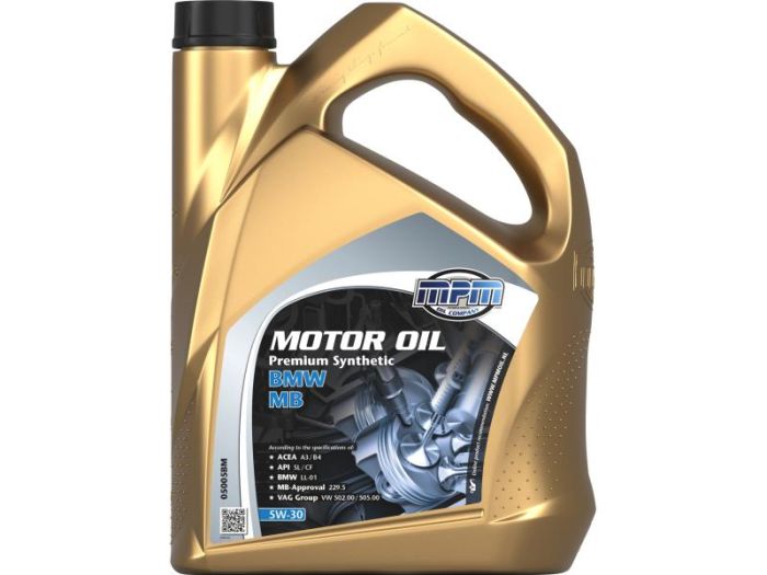 Олива моторна MPM Premium Synthetic BMW / MB 5W-30 5л (05005BM)