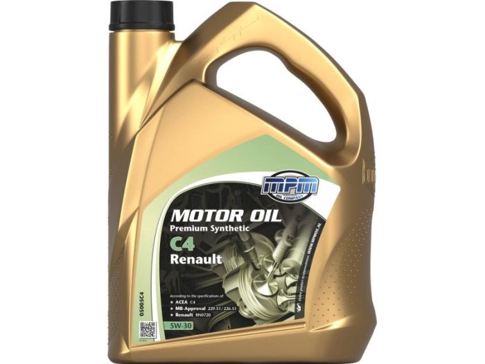 Олива моторна MPM Premium Synthetic C4 Renault 5W-30 5л (05005C4)