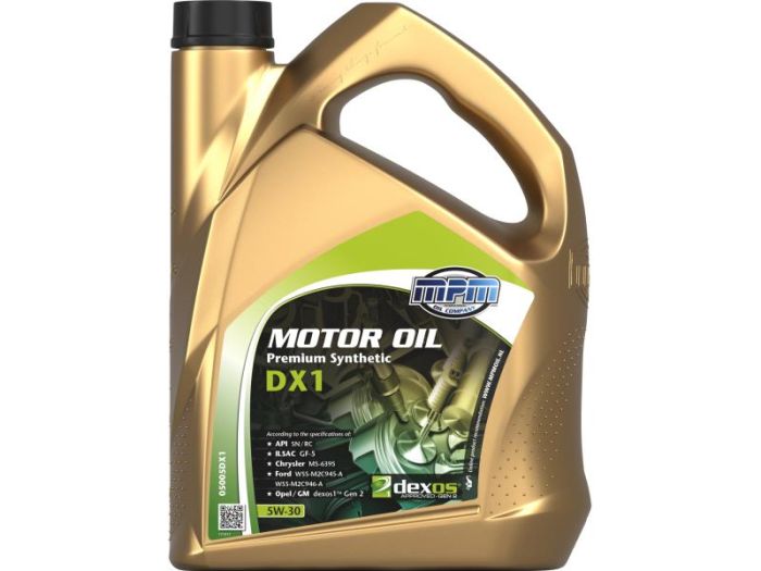 Олива моторна MPM Premium Synthetic DX1 5W-30 5л (05005DX1)