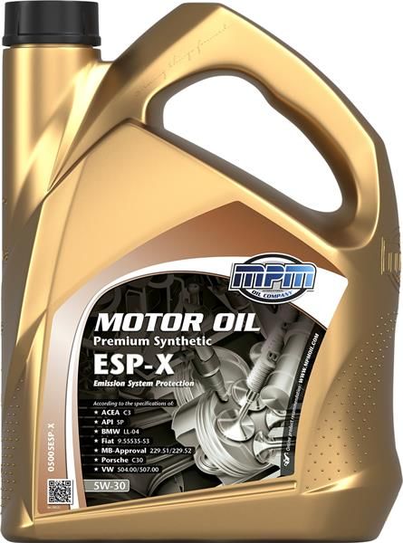 Олива моторна MPM Premium Synthetic ESP-X 5W-30 5л (05005)