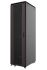 Шафа MIRSAN 19", 26U, GTV, скляні двері, 600x600 мм, максимально 2000 кг, чорна