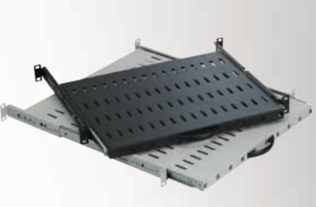 Полиця висувна  MIRSAN 19", 1U, для клавіатури та миші, глибиною 400-600 мм